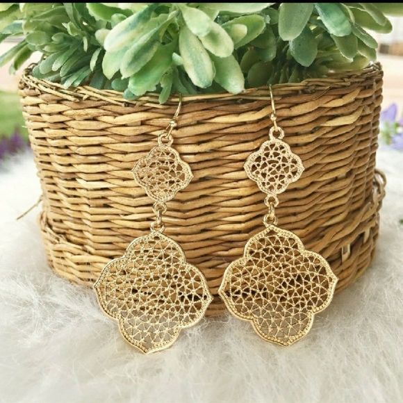 🎄🎁LAST 2!🎄BOHO Double Drop Earrings🎄 - Picture 1 of 3